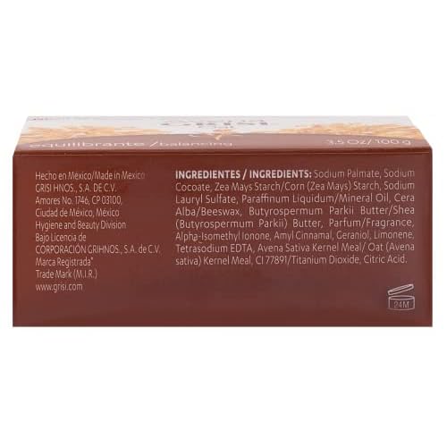 Grisi Oat Soap Cleansing Balancing Soap with Natural Oat Assists in Balancing your Skin and Moisturizing it Delicate Skin AntiAcne Exfoliating Bar Soaps., White, (Pack of 12)