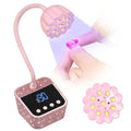 UV Nail Lamp, Mini UV Light for Gel Nails Polish, Rechargeable Nail Dryer with 4 Timers, Quick Drying Cordless Goosenecks Home Nail Salon DIY Manicure Pink Diamond