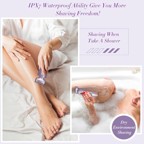 Electric Shaver for Women,Body Hair Trimmer, Wet & Dry Razor for Legs Bikini Trimmer