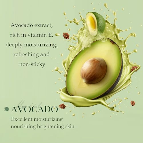 Avocado Skincare Sets, 6pcs Skin Care Gift Set with Lip Balm, Toner, Lotion, Face Serum, Eye Cream For Hydrating Skin, Anti-Aging Skin For Women Teen Girls (Extra Large, 6, Count)