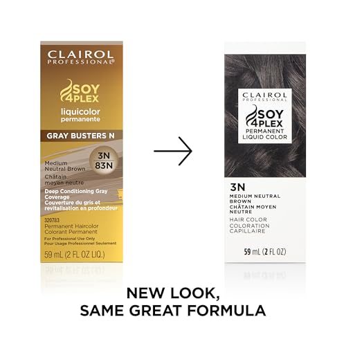 Clairol Professional Permanent Liquicolor for Medium Brown to Red Violet Brown Hair Color with 100% Gray Coverage | Packaging May Vary