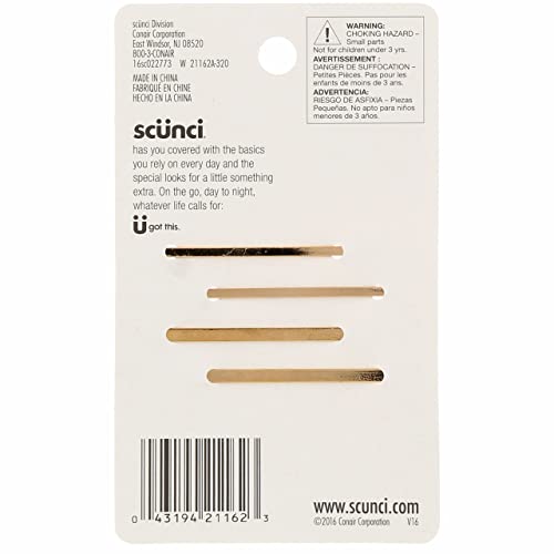 Scunci, Real Style, Pearl Bobby Pins, 4 Pieces