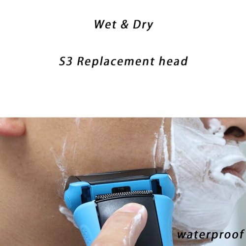 2-Pack Replacement Head for Braun Series 3 S3 3040s - Wet & Dry Shaver Foil & Cutter Blades, Compatible with Braun S3 Razors.