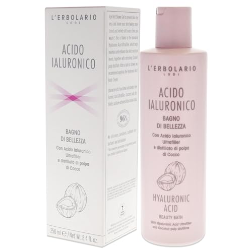L'Erbolario Hyaluronic Acid Beauty Bath Gel - Prevents Dryness - Leaves Body Feeling Toned And Soft - Helps Maintain And Enhance Skin's Moisture Levels - Paraben Free - Long Lasting - 8.5 Oz