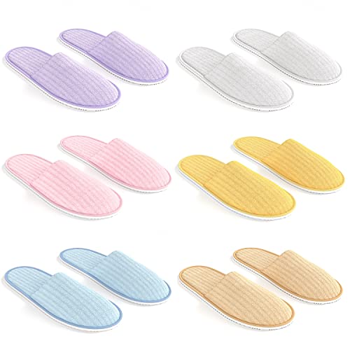 Maeline Spa Slippers, Non Slip Disposable Wholesale Bulk Hotel Slippers for Guests, Multi Color Reusable House Slippers, Indoor, Bathroom, Bedroom, Travel Slippers for Women, Men, Unisex