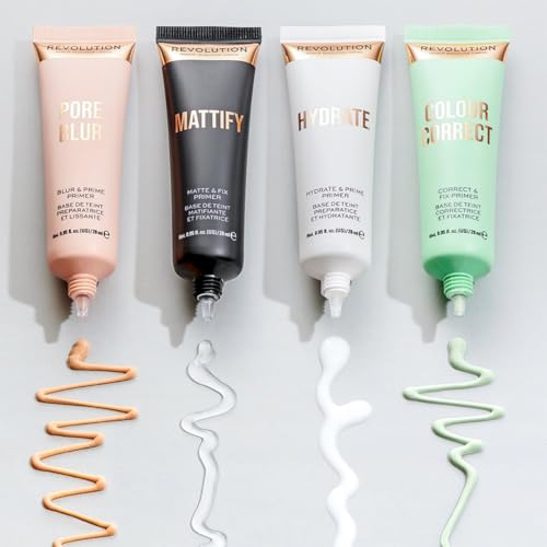 Makeup Revolution Mattify Matte and Fix Face Primer, Lightweight & Translucent Formula, for a Smooth Complexion, Vegan & Cruelty-Free, 0.94 Fl Oz