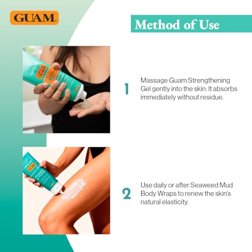 Guam Cooling Anti-Cellulite Cream for Thighs & Legs ? Skin Firming Gel with Menthol & Seaweed ? Natural Water Retention & Cellulite Treatment (8.4 Oz)