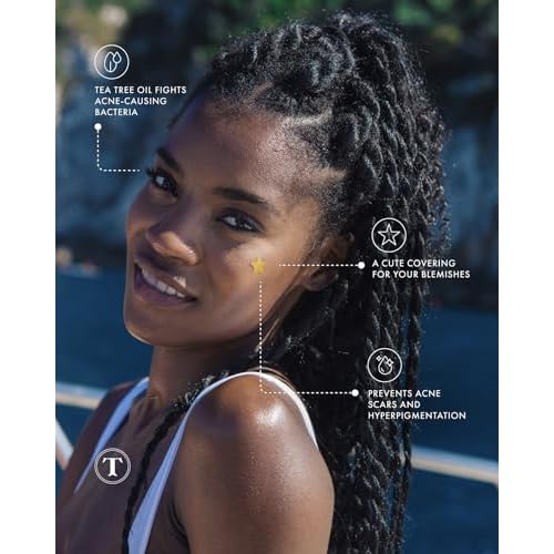 Truly Beauty Our Stars Blemish Patches | Star-Shaped Hydrocolloid Acne Stickers with Tea Tree & Glycolic Acid | Extracts Impurities & Fights Breakouts | Cute Spot Covers (36 Ct)