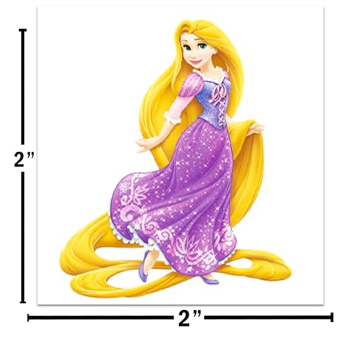 Rapunzel Tattoos Party Favors Bundle - 72 Perforated Individual 2" x 2" Tangled Temporary Tattoos for Kids Boys Girls | Rapunzel Party Supplies
