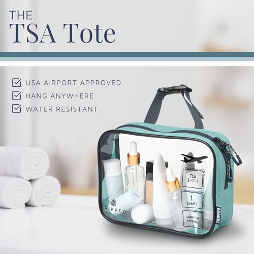Toiletry Bag Kit Set: Hanging Travel Toiletry Bag + 311 TSA Cosmetic Liquid Bag + Ultralight Accessory Organizer Pouch