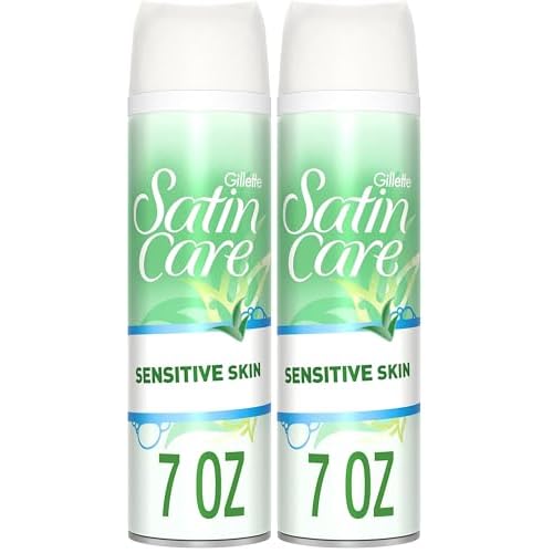 Gillette Satin Care Shaving Gel Sensitive, 7 oz (Pack of 2)