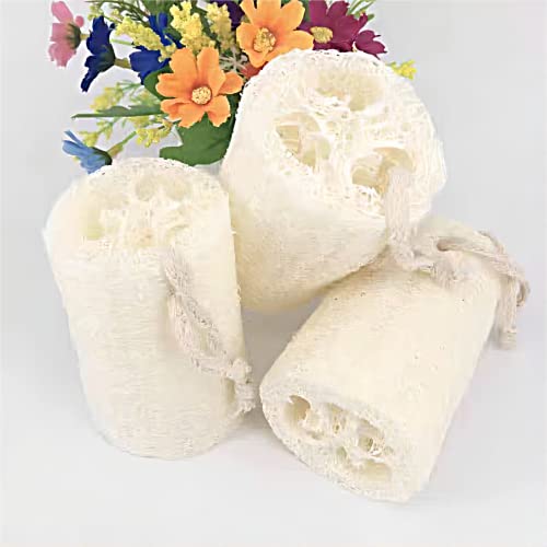 Natural Loofah Sponge Exfoliating Body Sponge Scrubber, Natural Loofah Exfoliating Bath Scrubber for Adults for Adults, Men and Women Shower (6PCS)
