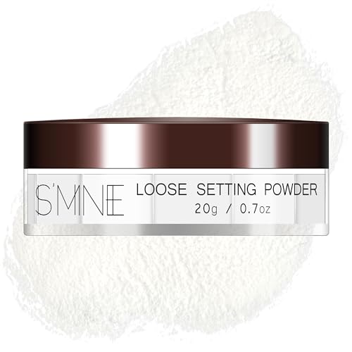 IS'MINE Loose Setting Powder, Lightweight Long Lasting Poreless Finish Transculent Loose Powder (White, 20g/0.7oz)