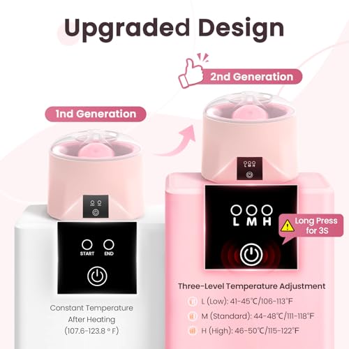 Yokilly Nail Soaking Bowl Heated: Three-Level Temperature Control Nail Soak Off Bowl for Nail Enthusiasts Beginner - Electric Manicure Nail Remover Bowl 50% Faster for Home Salon
