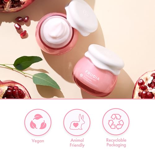 FRUDIA Pomegranate Nutri-Moisturizing Face Cream (1.94 oz) - Anti-Aging and Firming Korean Face Moisturizer w/63% Pomegranate Extract, BL-FILL UP & Collagen | Vegan & Cruelty Free