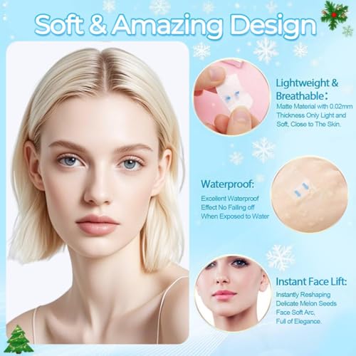 Face Lift Tape ? 144 PCS Invisible Face Tapes for Instant Lifting & Loose Skin Tightening Strips for Women? Face,Neck,Jowls,Eyes Sagging Skin,Wrinkles & Double Chin ? Facial Tape for Wrinkle Patches