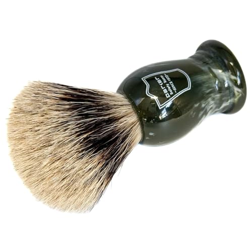 Parker - The King - Oversized 3 Band Pure Badger Bristle Shaving Brush - Long Loft ? Brush Stand Included - Generates a Giant and Luxurious Lather