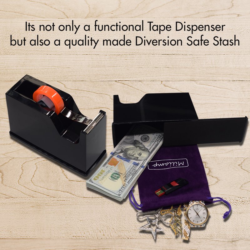 Diversion Safe Tape Dispenser - Hidden Storage for Money Jewelry Herbs