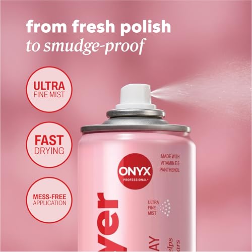Onyx Professional Nail Polish Dryer, 7.5 oz - Rapid Drying, Fast Drying Spray, Salon Style Results Nail Dryer