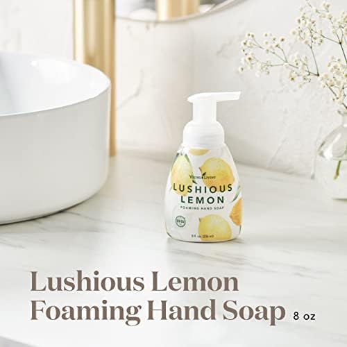 Young Living - Lushious Lemon Foaming Hand Soap 8 fl oz, 3-Pack | Citrusy-Scented Soft Hand Wash | Plant-Based Cleanser with Aloe & Gingko Biloba Moisturizing Formula