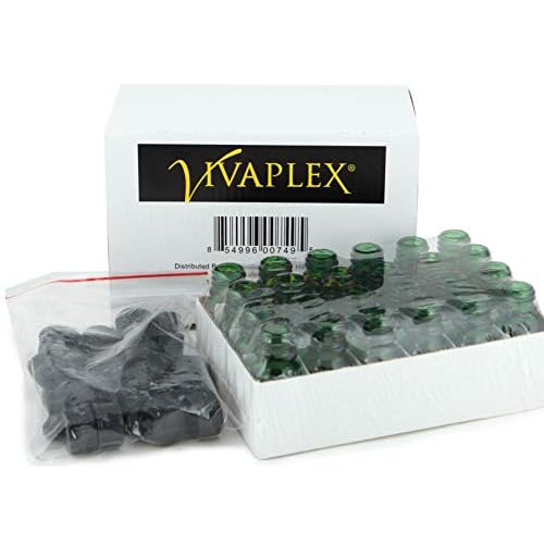 Vivaplex, 24, Green, 10 ml (1/3 oz) Glass Bottles, with Lids