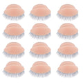 6 Pairs Replacement Eyelids for Mannequin Head - Removable Realistic With Eyelashes for Eyelash Training Practice Makeup Extensions