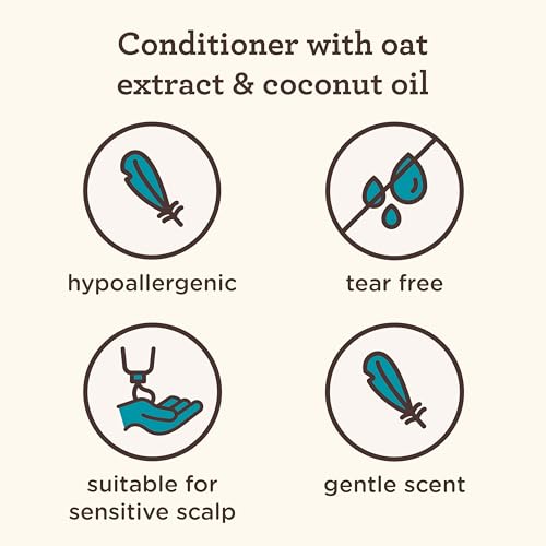 Aveeno Kids Coily Hair Conditioner with Oat Extract & Coconut Oil, Coily Hair Conditioner for Toddlers Detangles & Moisturizes Coils for Healthy-Looking Hair, Hypoallergenic, 12 fl. oz