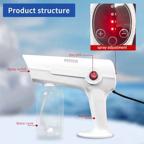 Handheld Nano Steam Gun, Electric Sanitizing Sprayer, White