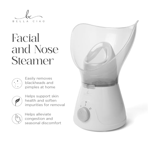 Bella Ciao 11-Piece Facial Steamer Set ? Portable Face Steamer for Deep Cleaning, Hydration & Pore Care ? Skincare Beauty Tool Kit for Women & Teens ? Spa Gift for Home, Travel & Self-Care Routine