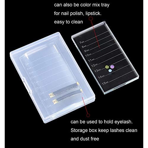 Eyelash Extension Crystal Pallet Lash Holder Tray Bigger Size with Storage Case 4.3x2.4 Inch