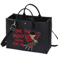 BWWKTOP Night Stalker?? Cosmetic Makeup Bag Horror Killer Inspired Gifts One Two Coming For You Zipper Bag Halloween Party Merch (One Two Freddy BG)