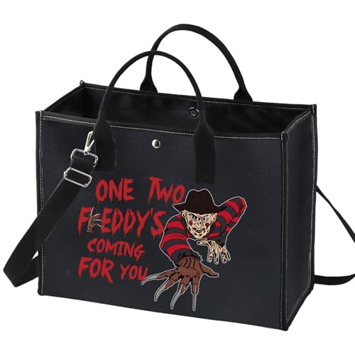 BWWKTOP Night Stalker?? Cosmetic Makeup Bag Horror Killer Inspired Gifts One Two Coming For You Zipper Bag Halloween Party Merch (One Two Freddy BG)