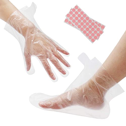 Paraffin Wax Mitts for Hand and Feet, Segbeauty Paraffin Bath Mitts & Booties with Double Terry Clothes, Snug Elastic Opening Paraffin Glove & Sock for Thermal treat-ment Wax Machine Hot Wax thera-py
