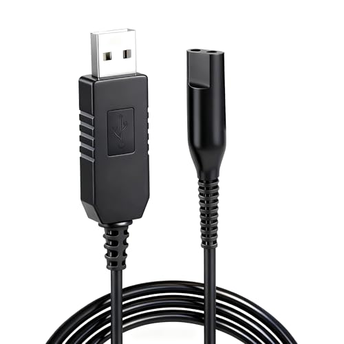 12V Charging Cord Replacement for Braun Shaver S3 S6 S7 S8 S5 S9 S1, Cable Replacement for Braun Electric Razor Trimmer Series 1 3 5 6 7 8 9 340 3040s 390cc 720 790cc Models