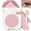 Nude Pink Matte Eyeshadow Palette, Single Eye Shadow Palette High Pigment sombras para ojos Nude Eyeshadow Velvet Compact Pressed Powder Primer Lightweight Blendable for Daily Natural Eye Makeup