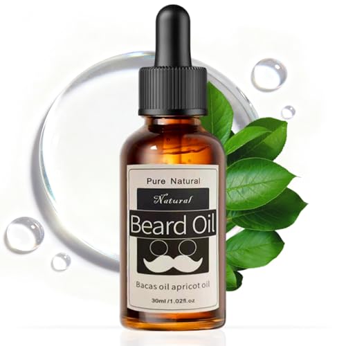 RAW Beard Oil for Men Growth & Care - Apricot & Grape Seed Oil Blend with Honey, Amino Acid, Vitamin E - Soothes Itchy Skin, Reduces Flakiness, Improves Manageability - 1 fl oz
