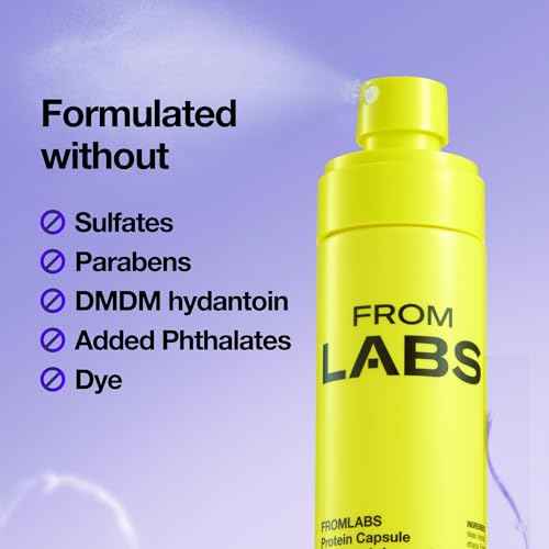 FROM LABS Protein Capsule Leave?In Treatment Spray, Lightweight Hydrating Mist for Heat Protection (Up to 428¡ÆF / 220¡ÆC), Frizz Control & Split Ends Repair, Color?Safe, Fine?Hair Friendly, 5.07 fl oz