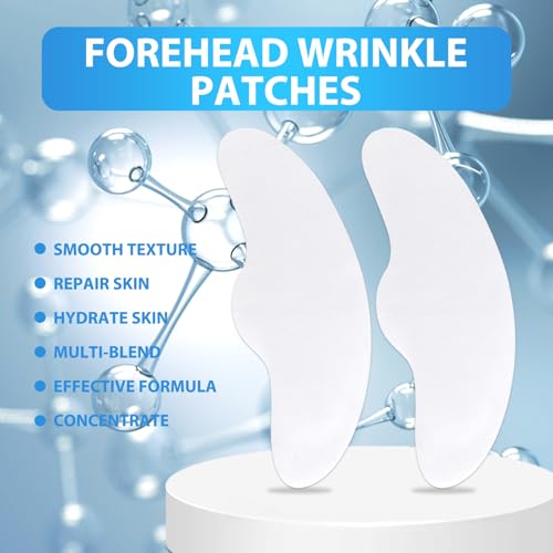 Forehead Wrinkle Patches with Collagen and Vitaminer, Bio-fber Facial Patches to Smooth Forehead Wrinkles & Damascus Rosewater Deep Moisturizing Skin