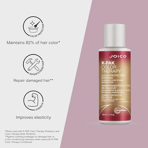 Joico K-PAK Color Therapy Color-Protecting Shampoo | For Color-Treated Hair | Boost Shine | Improve Elasticity | Repair Breakage | Rebuild Damaged Hair | With Keratin & Argan Oil