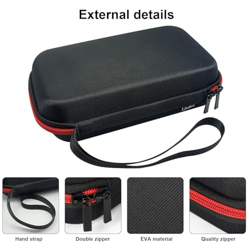 LinMei Hard Travel Carrying Case Compatible with One Blade, Series XT5 Hybrid Electric Trimmer and Shaver Black (Black-Red)