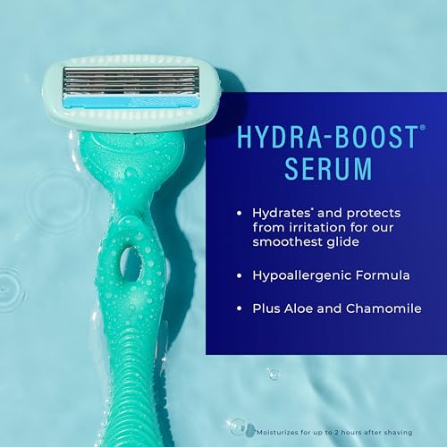 Schick Hydro Silk Sensitive Women's Razor | 5-Blade Razors for Women Sensitive Skin | Womens Razors Sensitive Skin | 1 Handle & 2 Razor Blade Refills