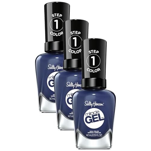 Sally Hansen Miracle Gel Nail Polish, Midnight Mod, 0.5 Fl Oz (Pack of 3)