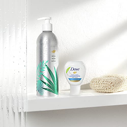 Dove Concentrate Refill 4 Count for Instantly Soft Skin and Lasting Nourishment Daily Moisture Refill for use Reusable Bottle 4 fl oz (makes 16 fl oz of Body Wash)