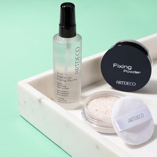 ARTDECO Fixing Powder - Waterproof Transparent Loose Setting Powder - Mattifies Makeup, Sets Cream Products - Ideal for Oily Skin - Dermatologically Approved ? 0.35 Oz