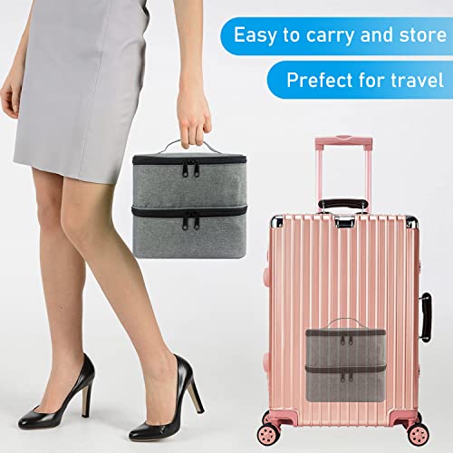 Dr.Pedi Nail Polish Organizer Case, Nail Supply Storage 30 Bottles (15ml - 0.5 fl.oz) Double Layer Design Nail Polish Holder Organizer Case, Nail Organizers and Storage for Nail Tech