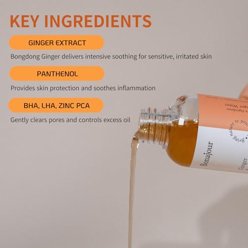 [BONAJOUR] Ginger Aqua Relief Serum for Sensitive Skin, acne-prone skin - Provides effective skin soothing, Slow Aging Serum,
