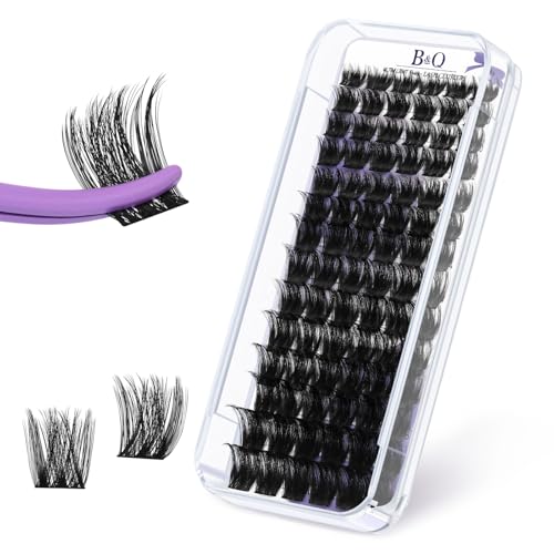 Lash Clusters F01 Fluffy Individual Lashes 84 Pcs Ultralight Eyelash Clusters DIY Cluster Eyelash Extensions at Home Wispy Lash Extension Light as Feather Cluster Lashes (F01-D-8-18mm)