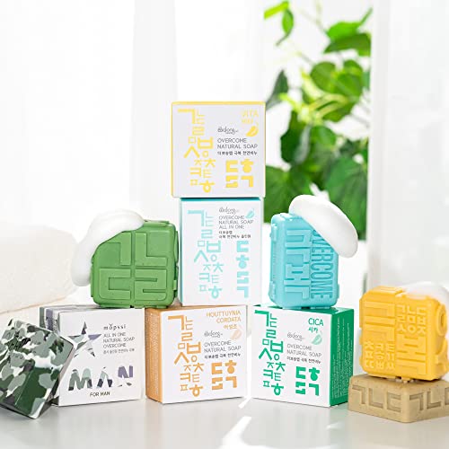 overcome soap cica 3.5 oz/Centella Asiatica,Cold Process Soap,Natural Bar Soap,Soap bar Handmade,Natural Handmade Soap,Handmade Soap Bar