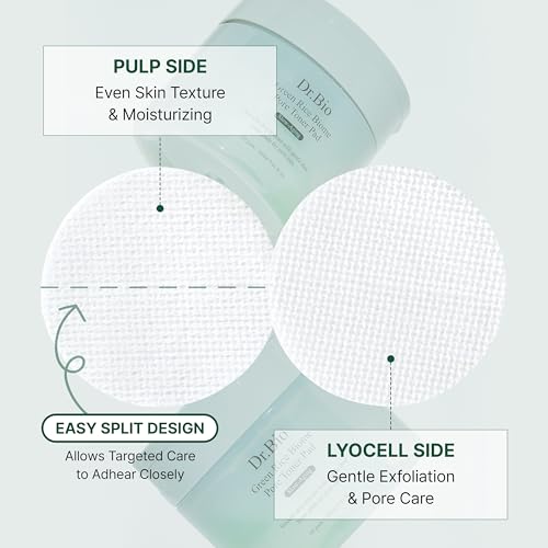 Green Rice Biome Toner Pad (5.54oz/60 Pads) with Probiotic, Exfoliating, Remove Blackheads & Whiteheads, Radiant Skin, Dual-Sided Pad for Sensitive Skin, Fragrance-Free, Vegan Korean Skincare