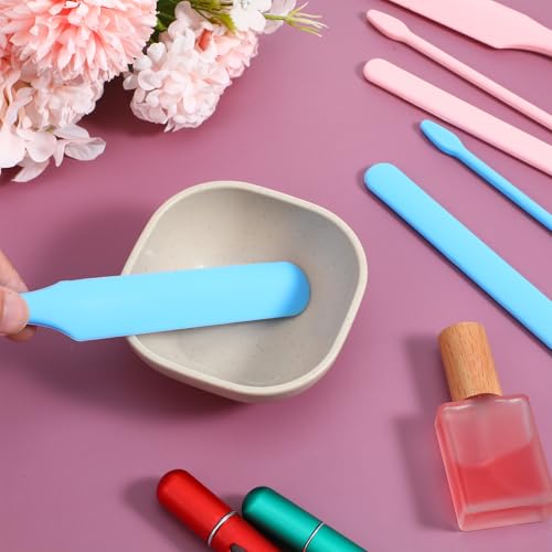 6Pcs Non-Stick Wax Spatulas Set Silicone Spatula Wax Hair Applicator Removal Sticks Reusable Hard Wax-Scraper Eyebrow-Wax Sticks for Home Salon Body Use